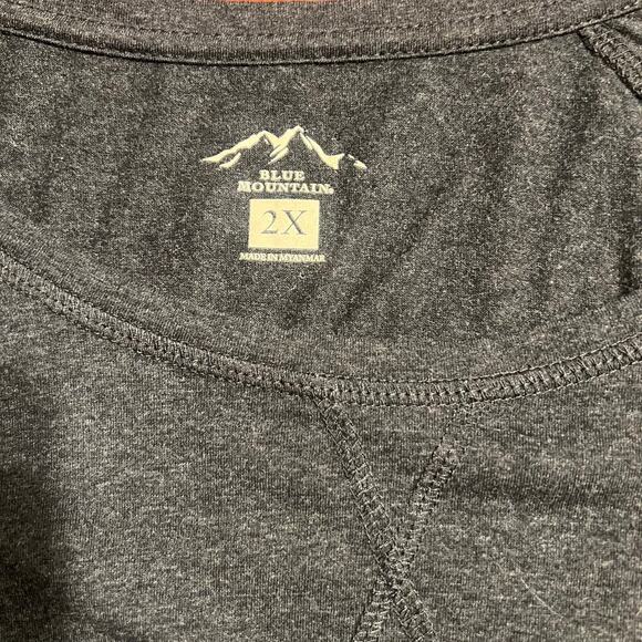 Blue Mountain Long Sleeve Grey Womans Shirt 2X Soft Loose fit overshirt - Picture 4 of 4